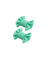 Mint Green Bow Clips